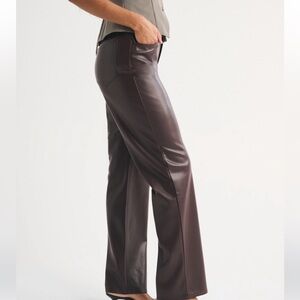 Abercrombie Curve Love High Rise 90s Relaxed Vegan Leather Pant